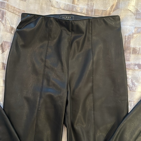Faux leather Lipsy skinny high rise woman legging size 4 - Picture 4 of 9